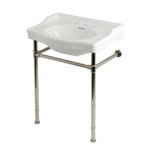 Victorian 29.94 Inch Console Sink in White