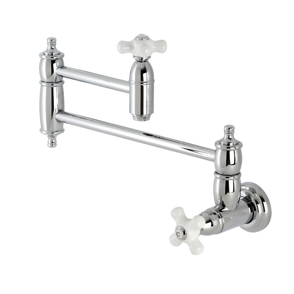 Restoration Pot Filler Faucet in Polished Chrome