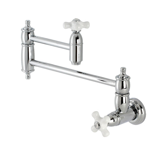 Restoration Pot Filler Faucet in Polished Chrome