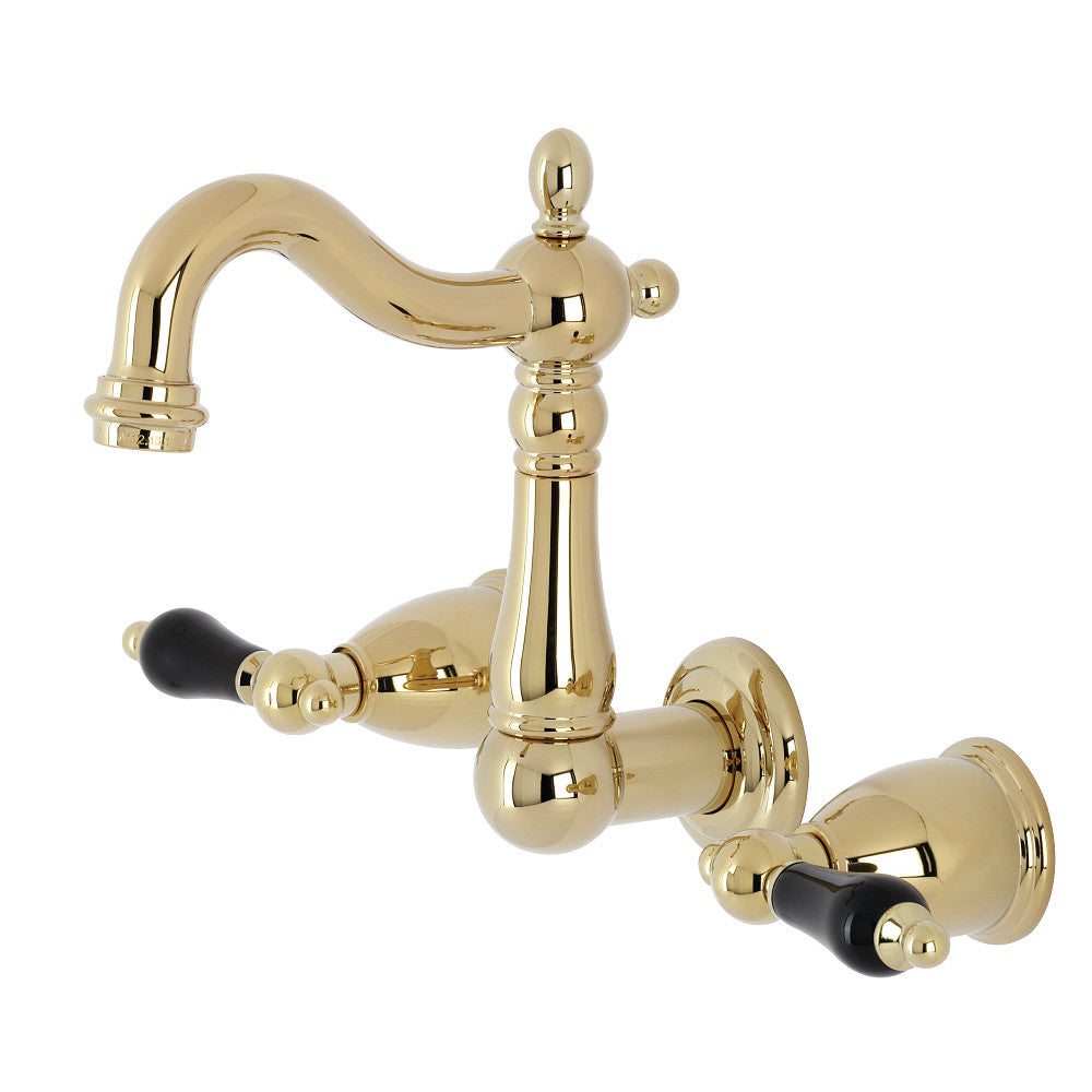 Duchess Wall-Mount Bathroom Faucet in Polished Brass
