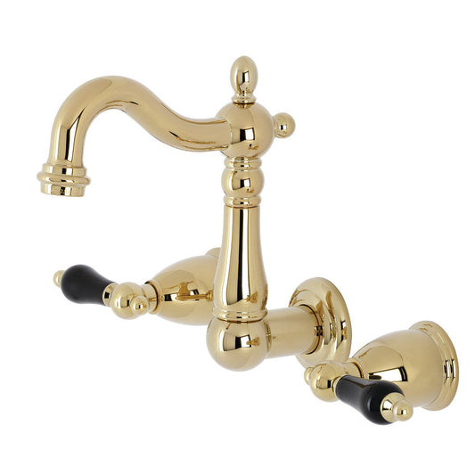 Duchess Wall-Mount Bathroom Faucet in Polished Brass