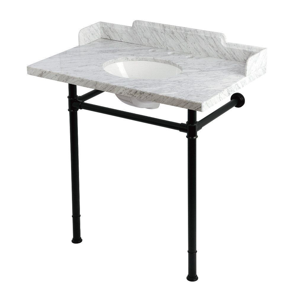 Wesselman 36 Inch Console Sink in Carrara Marble