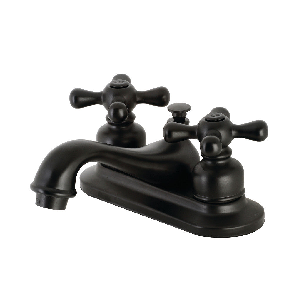 Restoration 4 Inch Centerset Bathroom Faucet in Matte Black