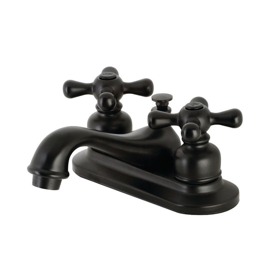 Restoration 4 Inch Centerset Bathroom Faucet in Matte Black
