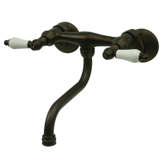 Kingston Wall-Mount Bathroom Faucet in Oil Rubbed Bronze