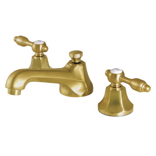 Tudor Widespread Bathroom Faucet in Brushed Brass