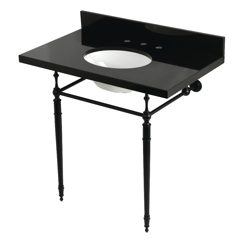 Edwardian 36 Inch Console Sink in Black