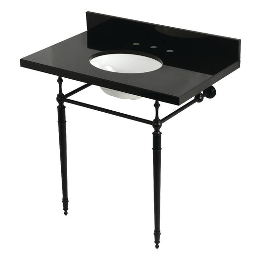 Edwardian 36 Inch Console Sink in Black