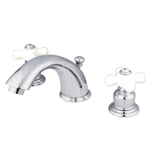 English Country Widespread Bathroom Faucet in Polished Chrome