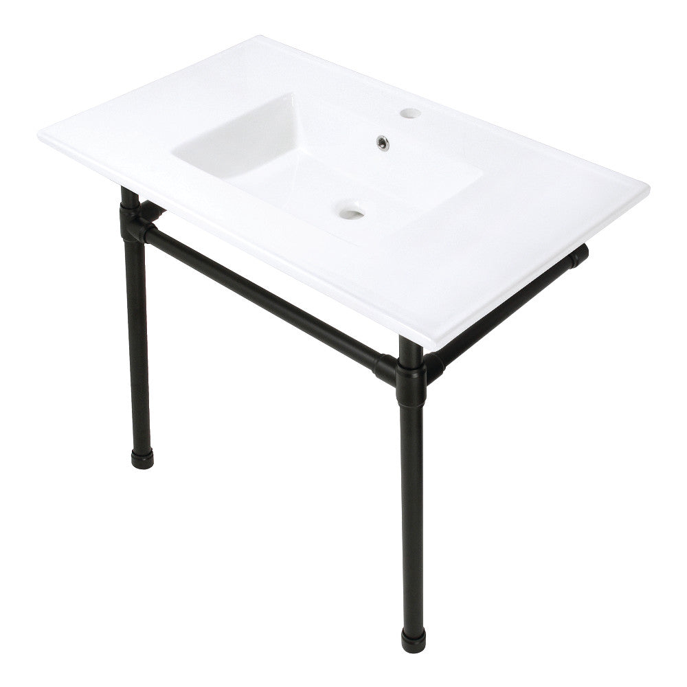 Dreyfuss 37.38 Inch Console Sink in White