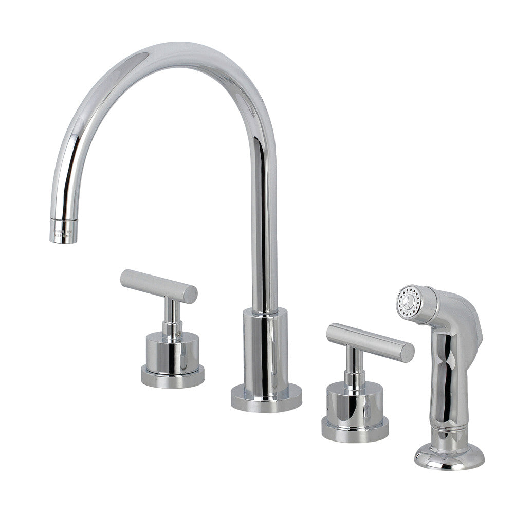 Manhattan Widespread Kitchen Faucet in Polished Chrome