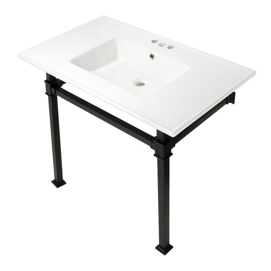 Monarch 37.38 Inch Console Sink in White