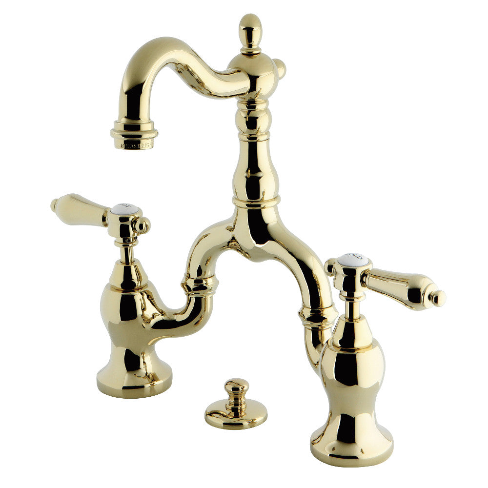 Heirloom Bridge Bathroom Faucet in Polished Brass