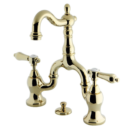 Heirloom Bridge Bathroom Faucet in Polished Brass
