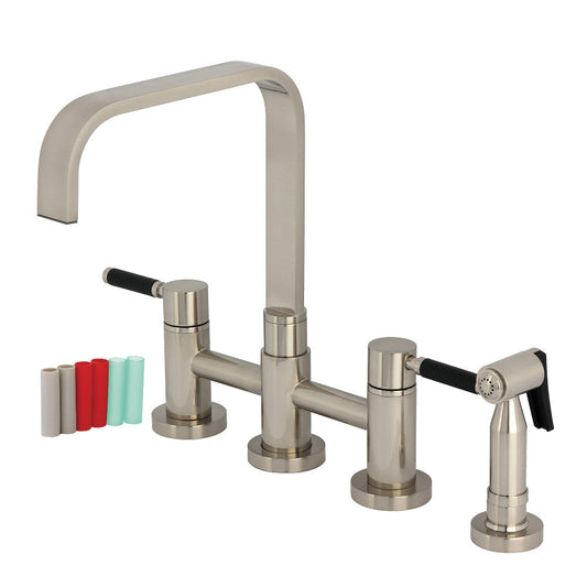 Kaiser Bridge Kitchen Faucet in Brushed Nickel