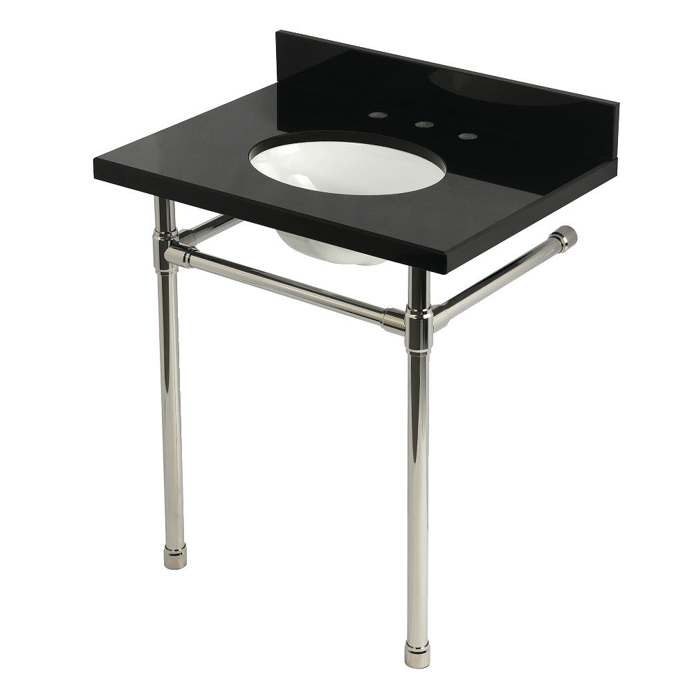 Dreyfuss 30 Inch Console Sink in Polished Nickel