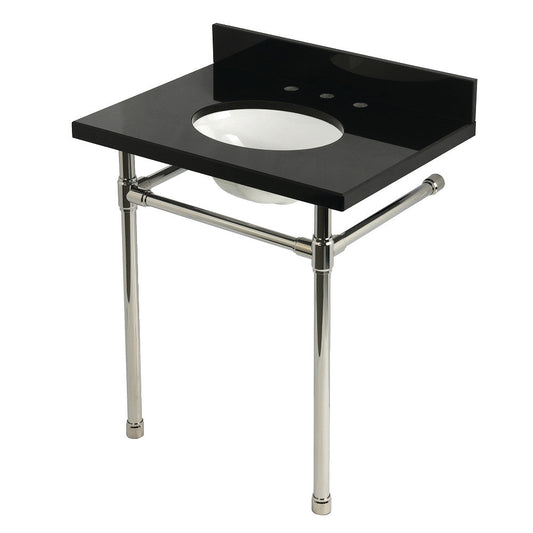 Dreyfuss 30 Inch Console Sink in Polished Nickel