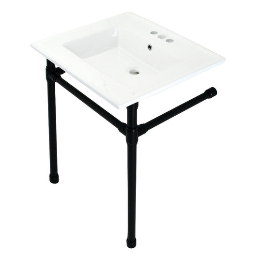 Dreyfuss 25.19 Inch Console Sink in White