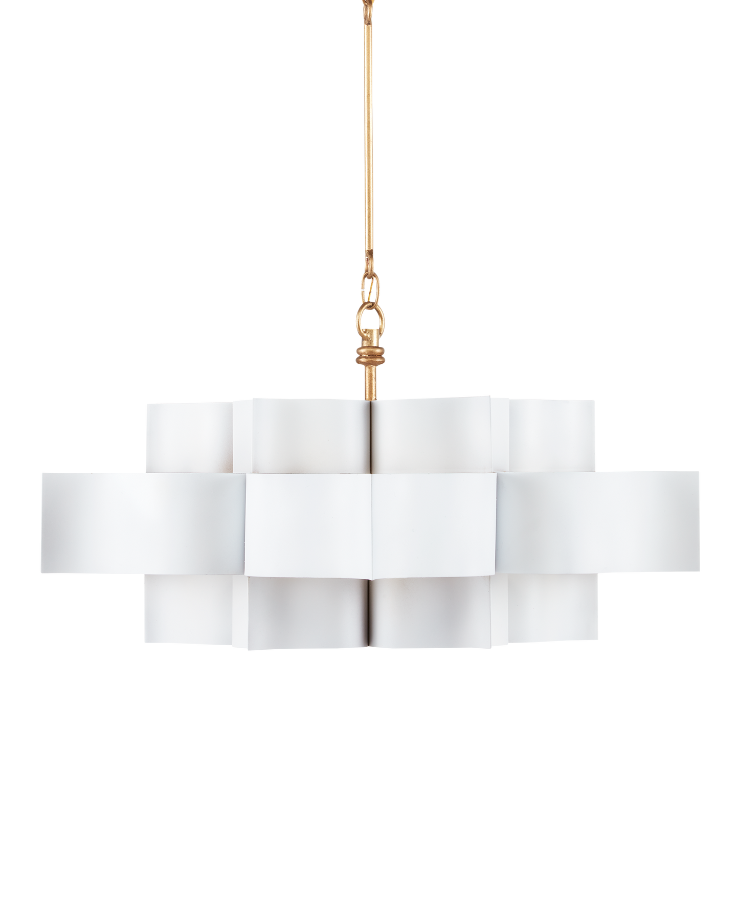 Grand Lotus Large White Chandelier