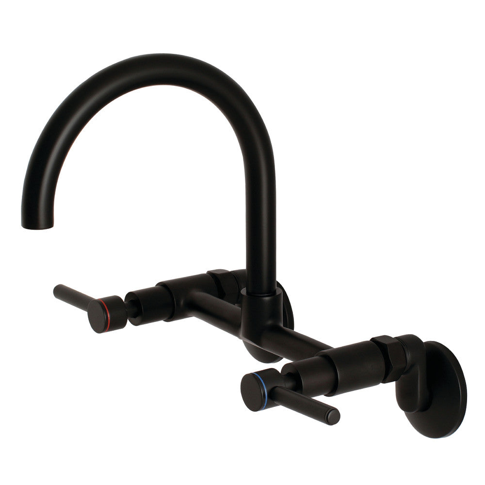 Concord Wall Mount Kitchen Faucet in Matte Black