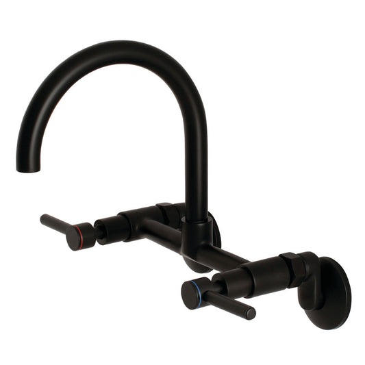 Concord Wall Mount Kitchen Faucet in Matte Black