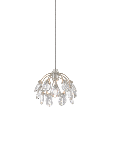 Crystal Bud 1-Light Round Multi-Drop Pendant