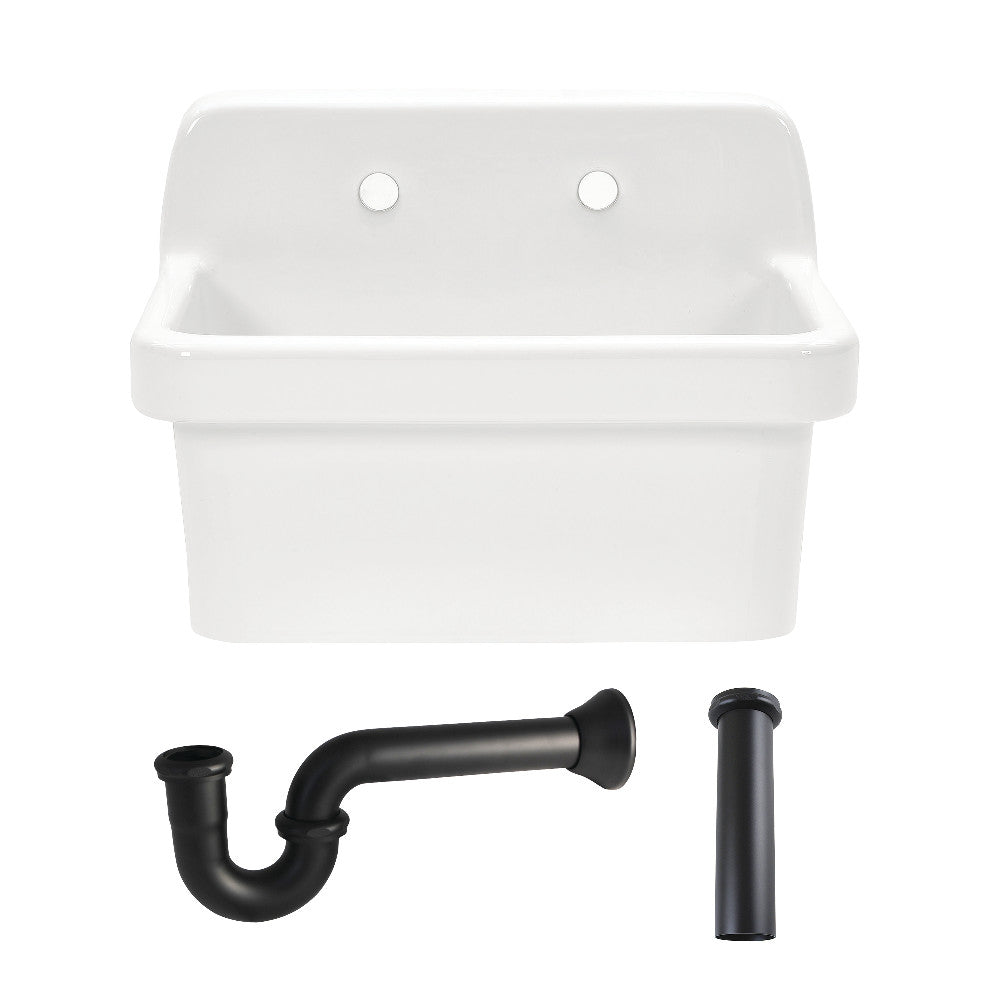 Doriteal 24 Inch Wall Mount Kitchen Sink in White