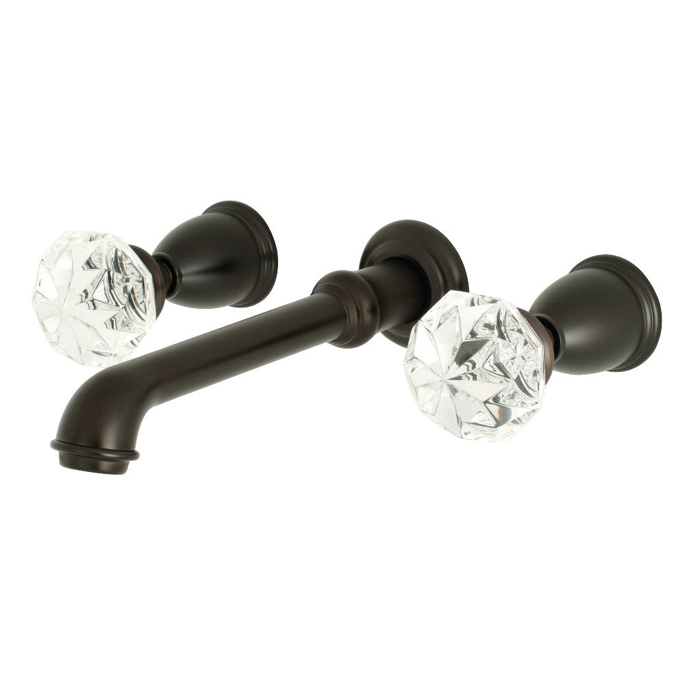Krystal Onyx Wall-Mount Bathroom Faucet in Oil Rubbed Bronze