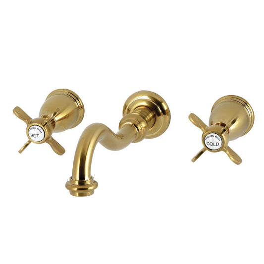 Essex Wall-Mount Bathroom Faucet in Brushed Brass