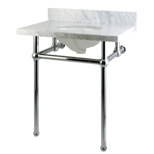 Templeton 30 Inch Console Sink in Carrara Marble