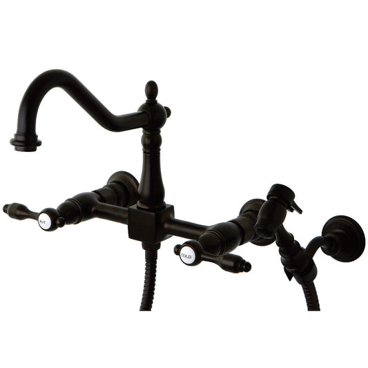 Tudor Wall Mount Kitchen Faucet in Oil Rubbed Bronze