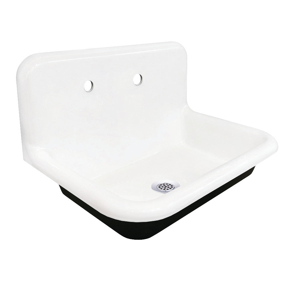 Towne 30 Inch Wall Mount Utility Sink in White