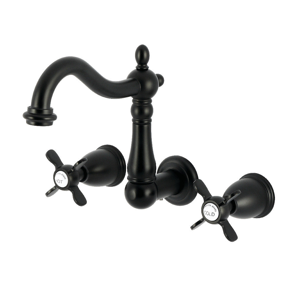 Essex Wall-Mount Bathroom Faucet in Matte Black