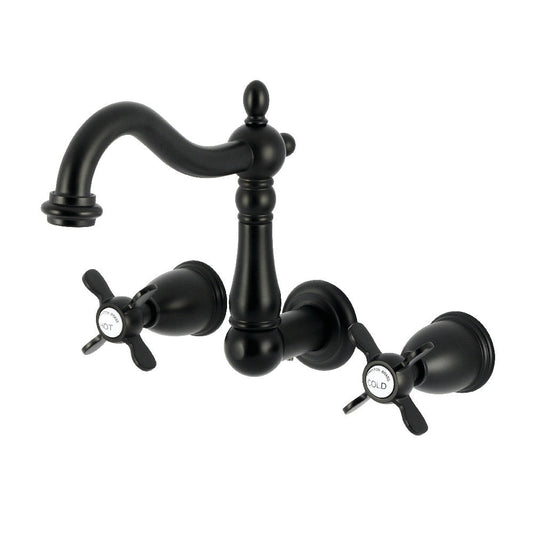 Essex Wall-Mount Bathroom Faucet in Matte Black