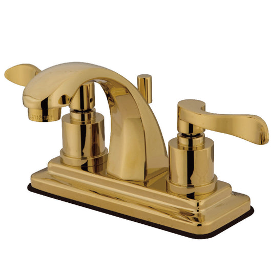 NuWave 4 Inch Centerset Bathroom Faucet in Polished Brass