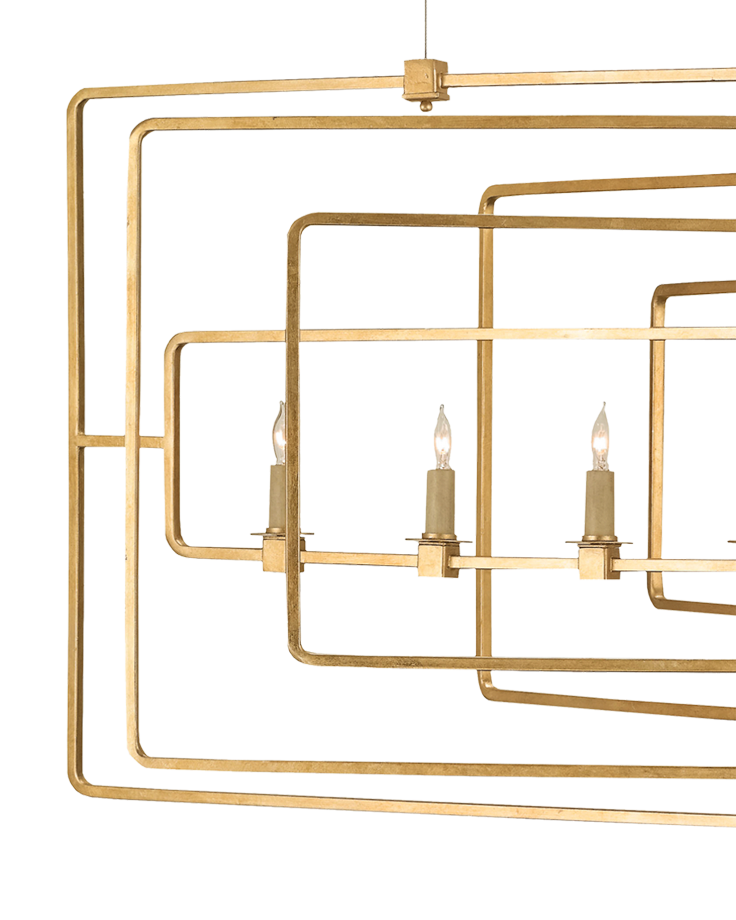 Metro Gold Rectangular Chandelier