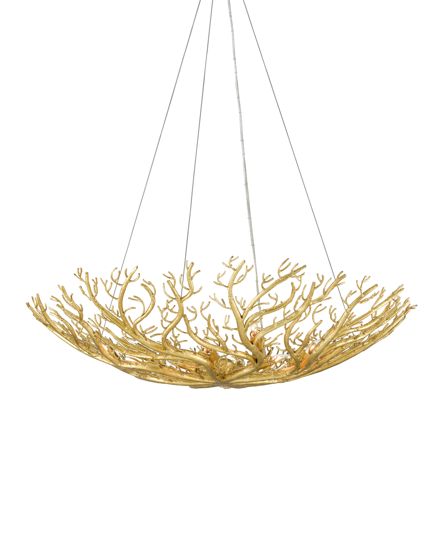 Sea Fan Gold Bowl Chandelier