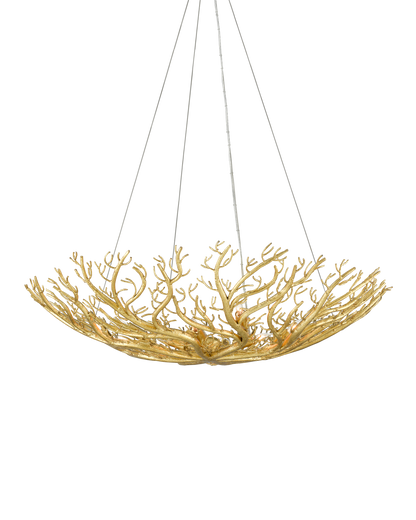 Sea Fan Gold Bowl Chandelier
