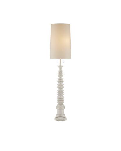 Malayan White Floor Lamp