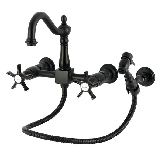 Hamilton Wall Mount Kitchen Faucet in Matte Black