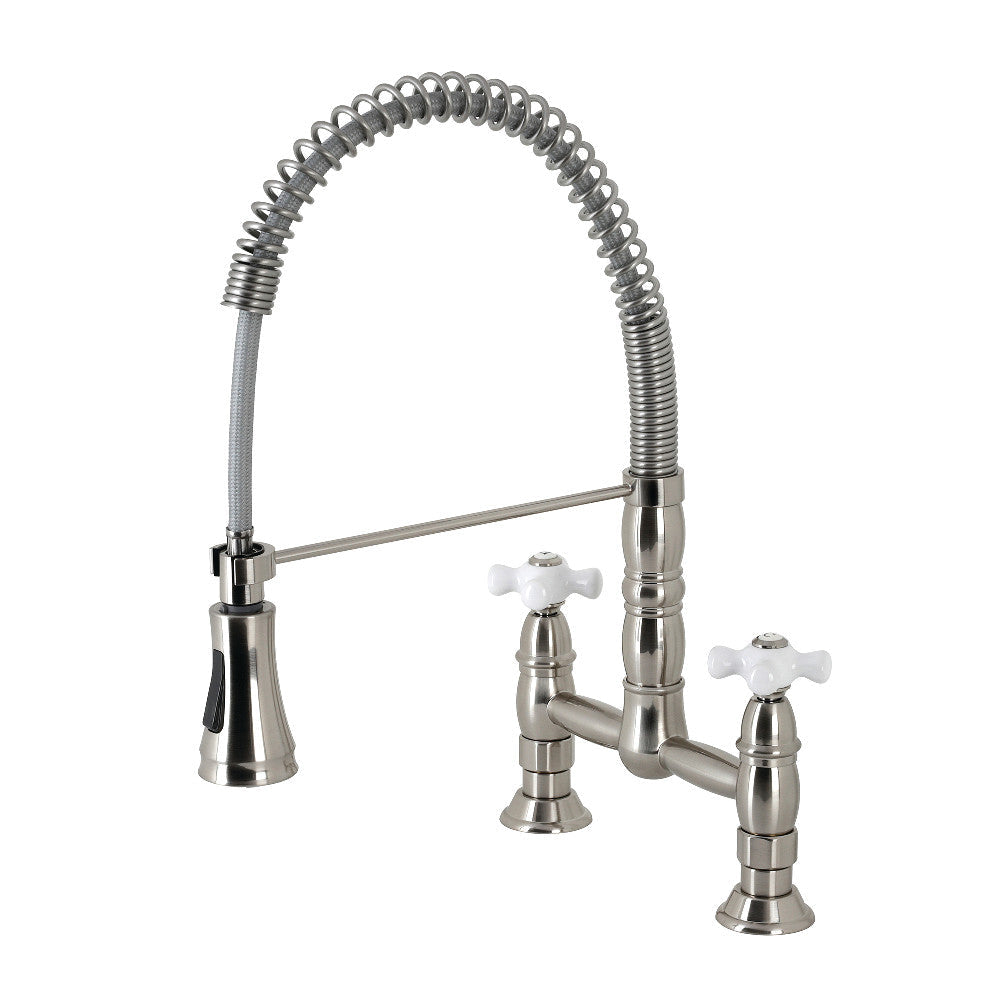 Heritage Pre-Rinse Kitchen Faucet in Brushed Nickel