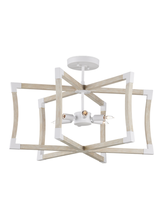 Bastian Small Sandstone Semi-Flush Mount