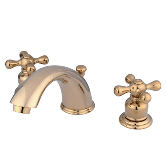 Victorian Widespread Bathroom Faucet in Polished Brass