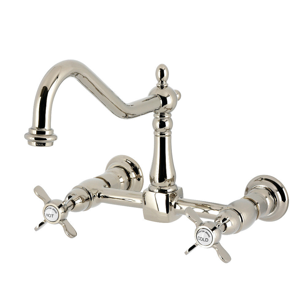Essex Wall Mount Kitchen Faucet in Polished Nickel