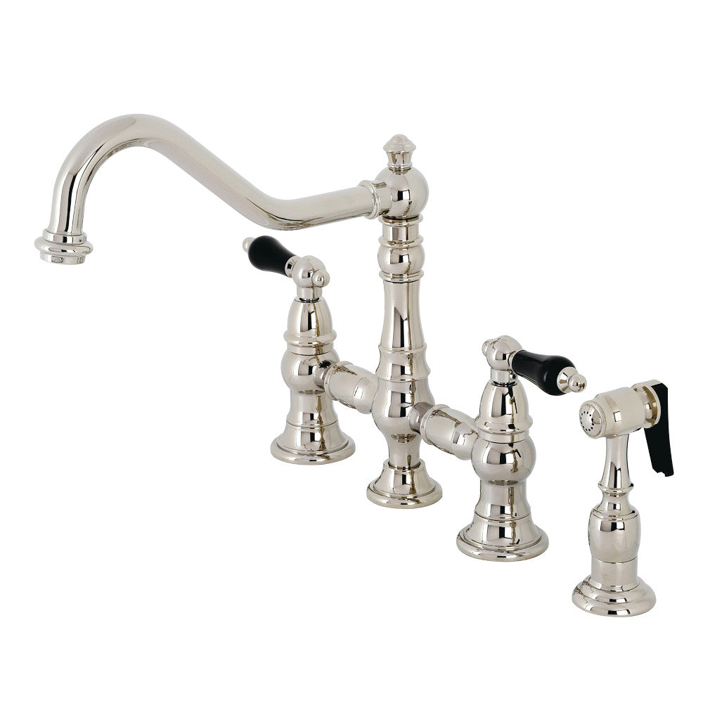 Duchess Bridge Kitchen Faucet in Polished Nickel