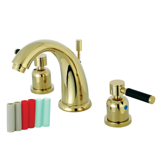 Kaiser Widespread Bathroom Faucet in Polished Brass