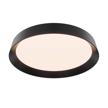 Aurora 12in Dual-Light Dimmable LED Flush Mount, 5CCT - Black