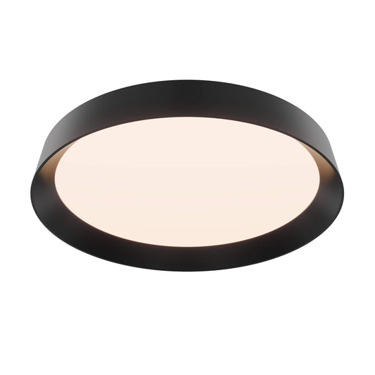 Aurora 12in Dual-Light Dimmable LED Flush Mount, 5CCT - Black