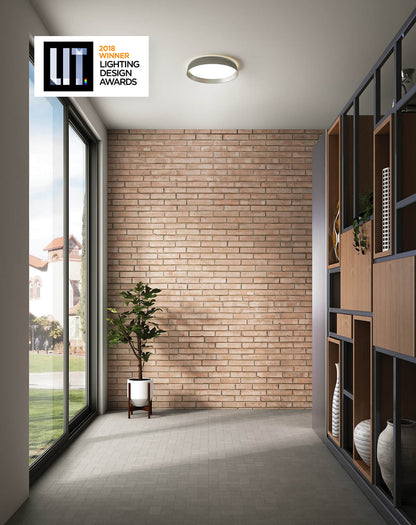 Aurora 12in Dual-Light Dimmable LED Flush Mount, 5CCT - White