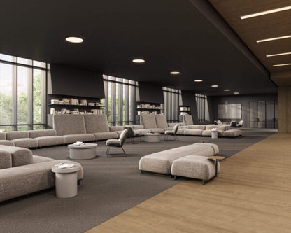 Round Flush Mount, universal 120V-347V, 0-10V dimming